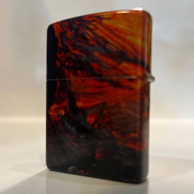 lzp006-2 فندک زیپو اورجینال طرح سنگ مذاب - Image 3